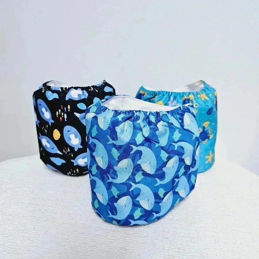 cute bone 3 pc padded male dog belly bands s/m